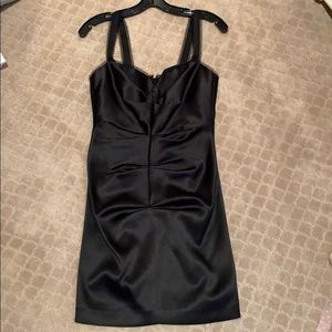 part lace bodycon mini dress